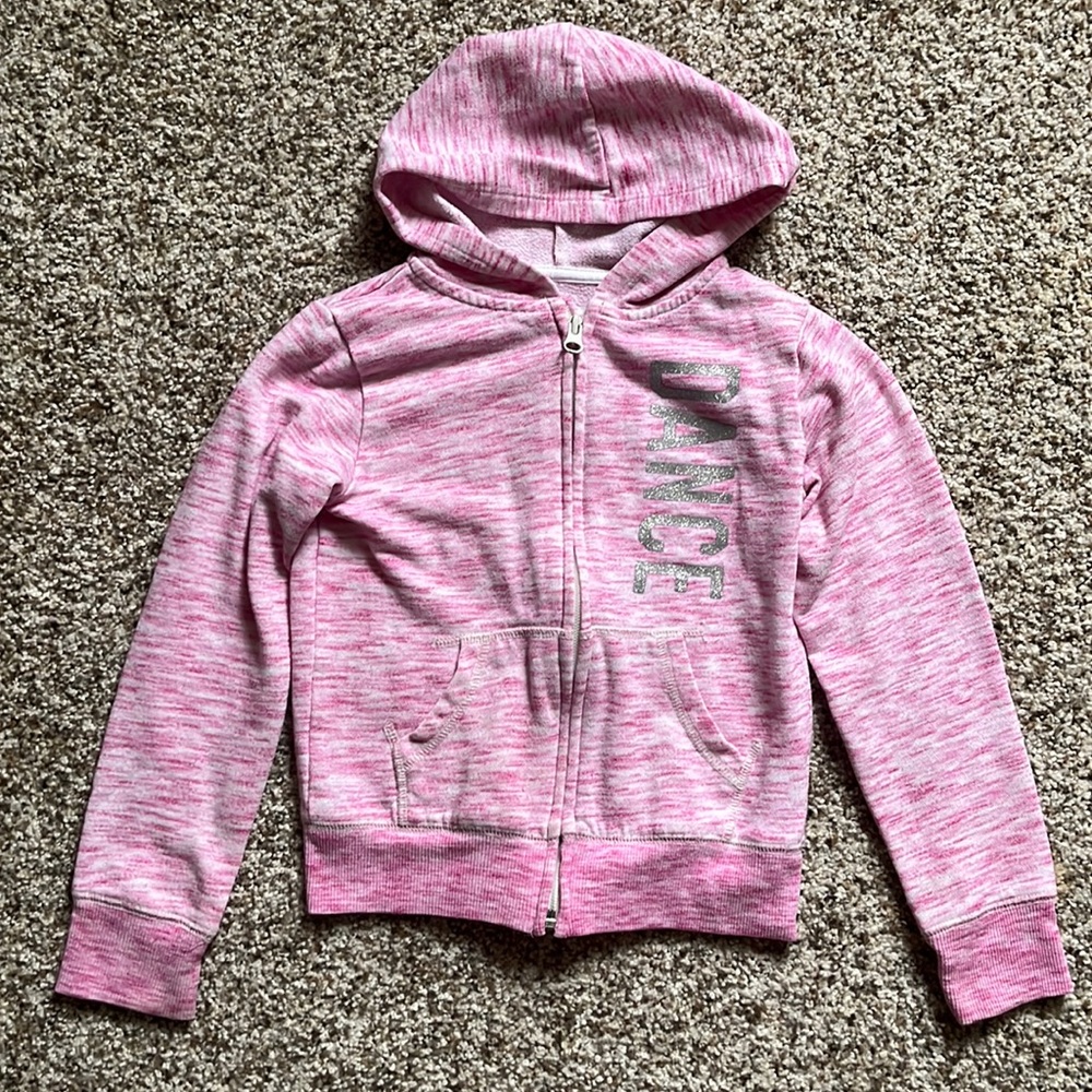 Place Heather pink dance zipper hoodie size 5/6